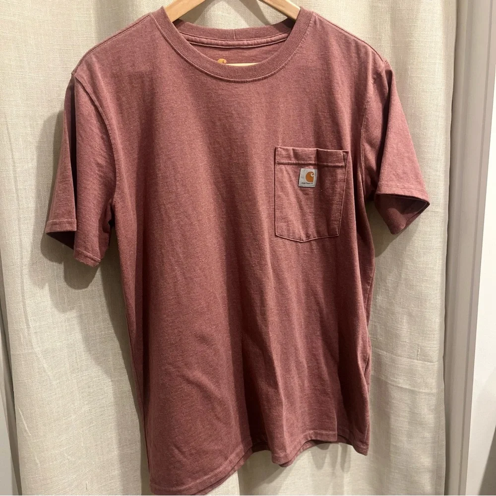 🧡 Carhartt Pocket Tee – Rust / Clay Tone – Size L (12/14) - Picture 2 of 6
